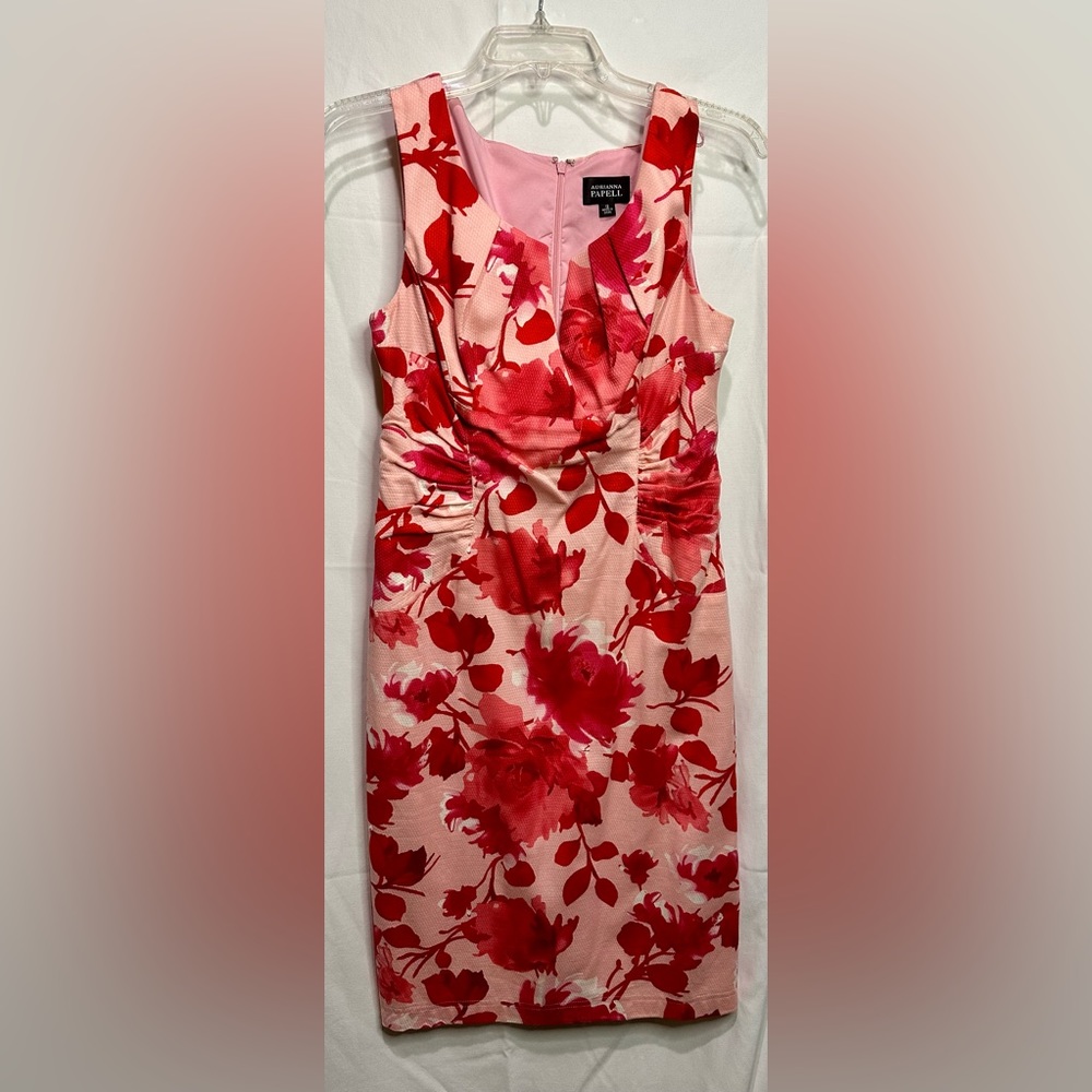 Adriana Papell Mid Length Dress- Size 8- Slightly Used- Non Smoking Home- PINKS